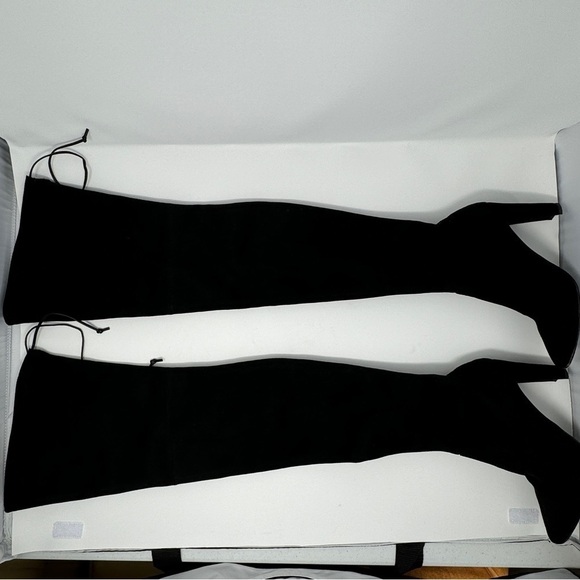 Stuart Weitzmen Black Vidaland 100MM Suede Over-the-Knee Boots - Picture 3 of 16